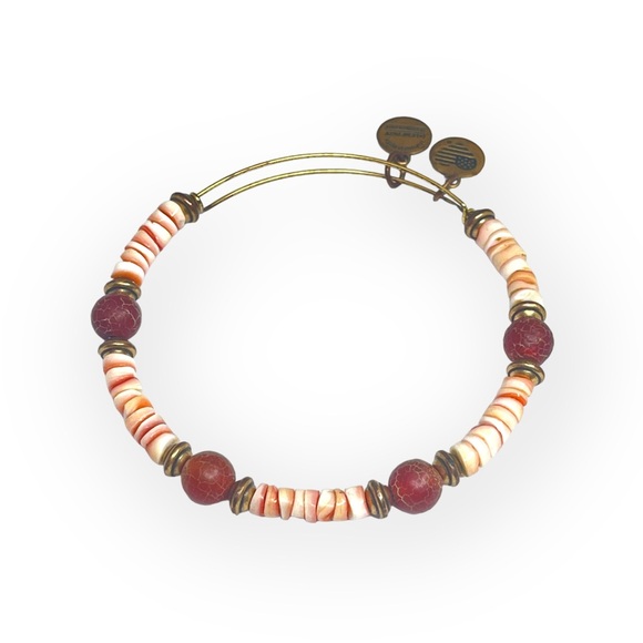 Alex and Ani 𖤗 Terra Horizon Beaded Expand Bangle Bracelet 𖤗 Rafaelian Gold 𖤗 - Picture 3 of 16